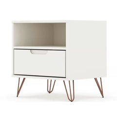 White Chehalis 21.65'' Tall 1 - Drawer Nightstand Modern Design