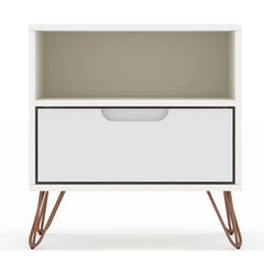 White Chehalis 21.65'' Tall 1 - Drawer Nightstand Modern Design