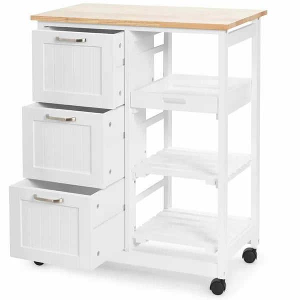 Chellman 26.5'' Wide Rolling Kitchen Cart Sturdy and Wear-Resistant