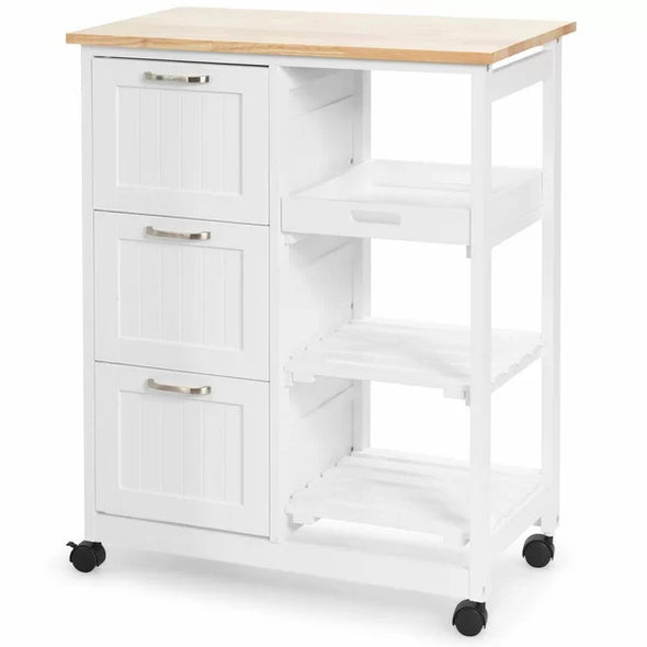Chellman 26.5'' Wide Rolling Kitchen Cart Sturdy and Wear-Resistant