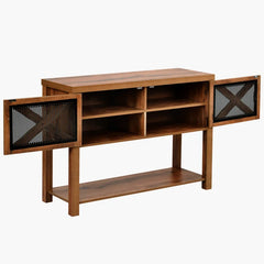 Dark Brown Cheniece TV Stand for TVs up to 32" Stylish Functionality