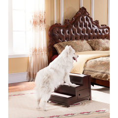 3 Step Pet Stair Ideal for Elderly Animals, This Set of Felt-Lined Stairs Gives Them A Leg Up