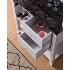 Chubbuck Bar with Wine Storage Modern Style Console Table Ideal for Home and Office