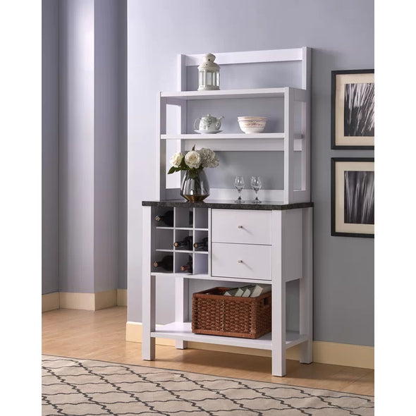 Chubbuck Bar with Wine Storage Modern Style Console Table Ideal for Home and Office
