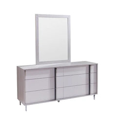 Cindina 6 Drawer 63'' W Double Dresser with Mirror Indoor Design