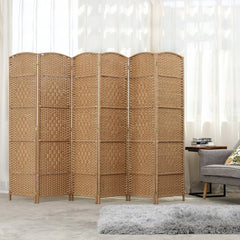 6 - Panel Solid Wood Folding Room Divider Bring Elegance and Eye-Catching Decorative Touch To your Space with This Charming Room Divider