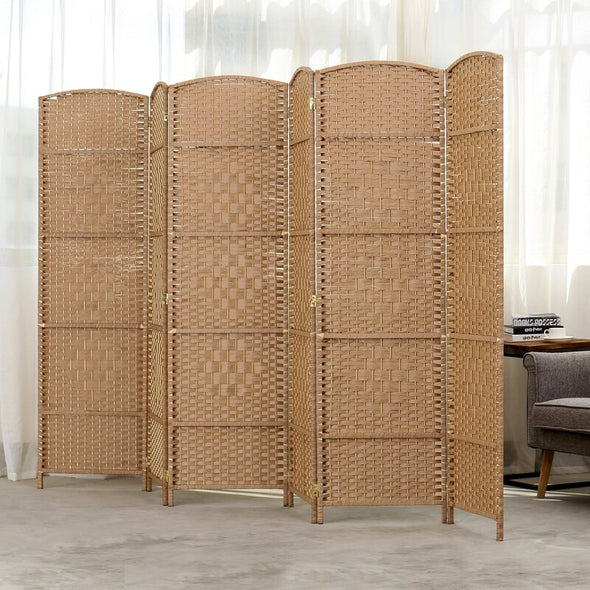 6 - Panel Solid Wood Folding Room Divider Bring Elegance and Eye-Catching Decorative Touch To your Space with This Charming Room Divider
