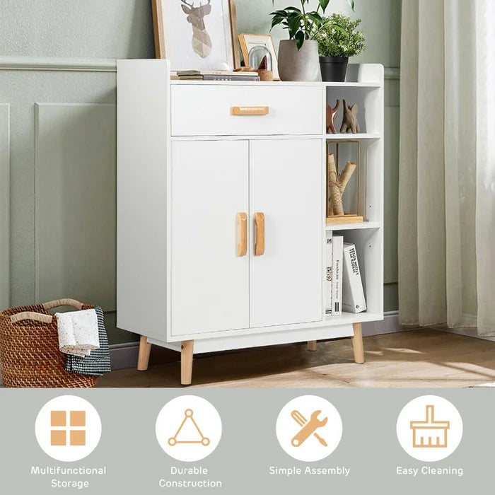 Citrana 37.5'' Tall 1 - Door Accent Cabinet Modern Appearance Adjustable Shelves