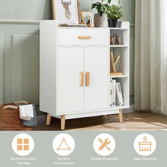 Citrana 37.5'' Tall 1 - Door Accent Cabinet Modern Appearance Adjustable Shelves