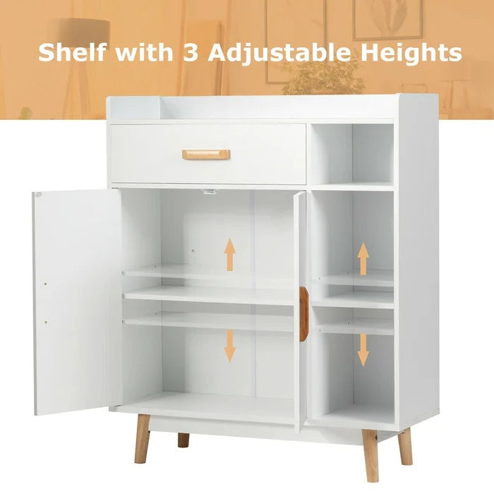 Citrana 37.5'' Tall 1 - Door Accent Cabinet Modern Appearance Adjustable Shelves