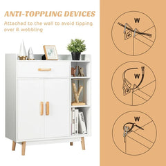 Citrana 37.5'' Tall 1 - Door Accent Cabinet Modern Appearance Adjustable Shelves