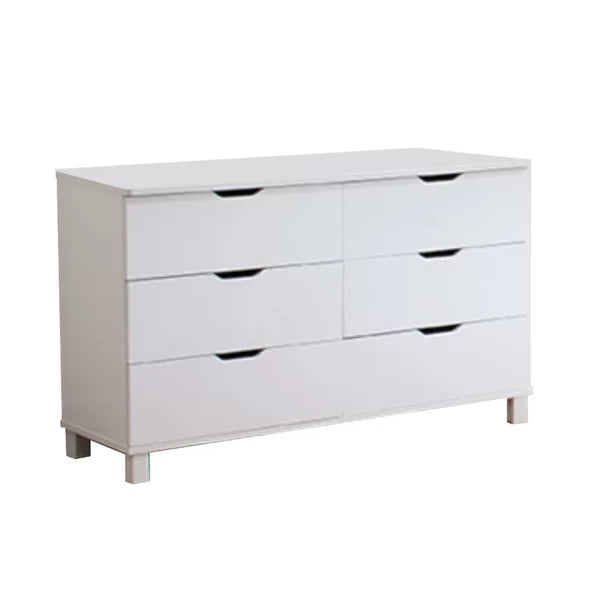 Clark 6 Drawer 47.25'' W Solid Wood Double Dresser Offer Storage Space