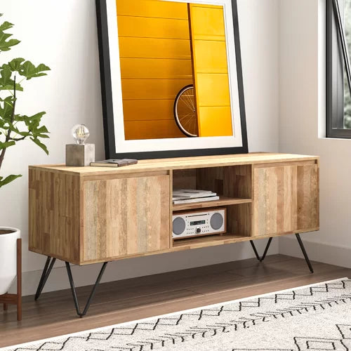 Solid wood tv stand for tvs up to 65 inches sale