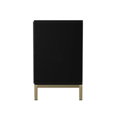 Black Claverton Down 26'' Tall 2 - Door Geometric Accent Cabinet