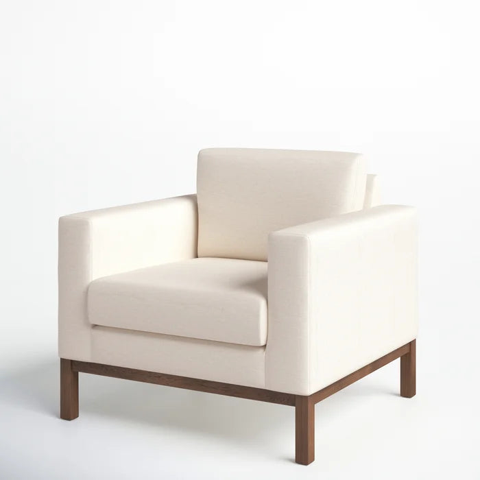 Venga Cream 100% Polyester 36'' Wide Armchair Removable Seat Cushion