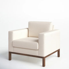 Venga Cream 100% Polyester 36'' Wide Armchair Removable Seat Cushion