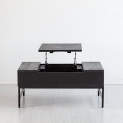 Black Clearfield Lift Top 4 Legs Coffee Table with Storage