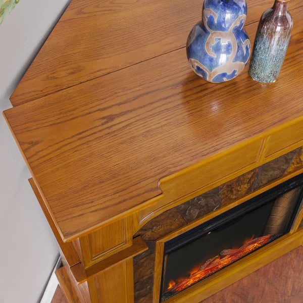 Clee with Fireplace Included Built-in Lighting Flickering LED Flames