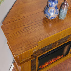 Clee with Fireplace Included Built-in Lighting Flickering LED Flames