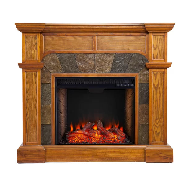 Clee with Fireplace Included Built-in Lighting Flickering LED Flames