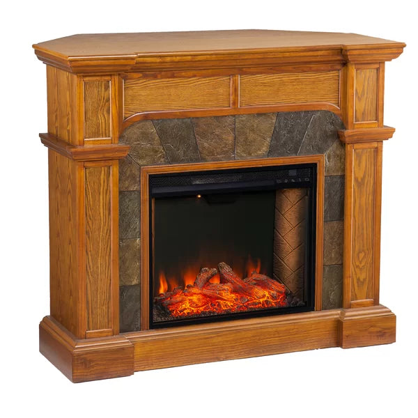 Clee with Fireplace Included Built-in Lighting Flickering LED Flames