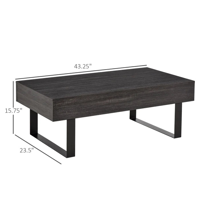 Telfair sled coffee table shop with storage greyleigh