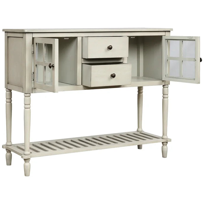 Antique Light Grey Clemow 34.2'' Tall Wood Mirrored Accent Chest