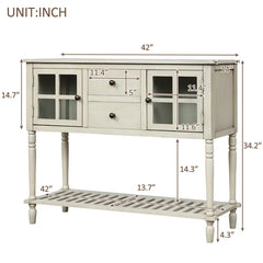Antique Light Grey Clemow 34.2'' Tall Wood Mirrored Accent Chest