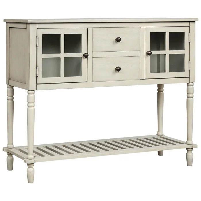 Antique Light Grey Clemow 34.2'' Tall Wood Mirrored Accent Chest