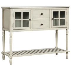 Antique Light Grey Clemow 34.2'' Tall Wood Mirrored Accent Chest