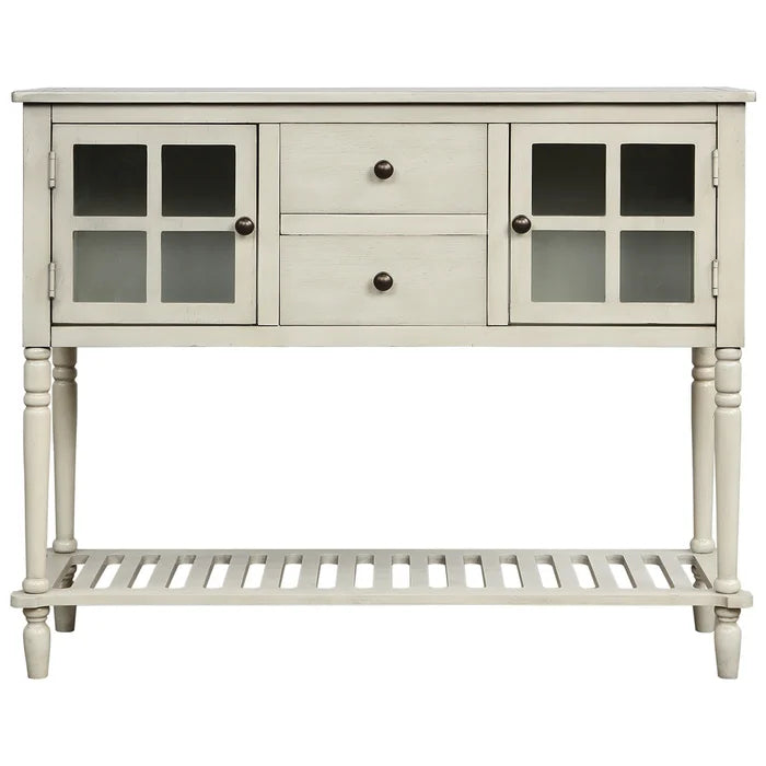 Antique Light Grey Clemow 34.2'' Tall Wood Mirrored Accent Chest