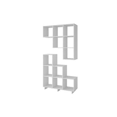 White Cleo 38.58'' H x 36.22'' W Step Bookcase (Set of 2)
