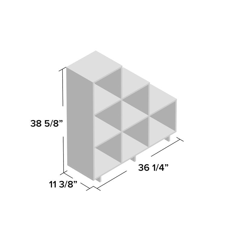 White Cleo 38.58'' H x 36.22'' W Step Bookcase (Set of 2)