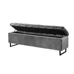 Clhoe Drawers Storage Bench Sultry Velvet Fabric and High Density