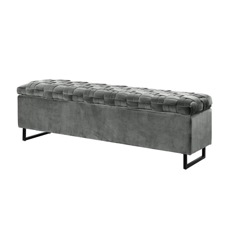 Clhoe Drawers Storage Bench Sultry Velvet Fabric and High Density