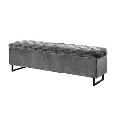 Clhoe Drawers Storage Bench Sultry Velvet Fabric and High Density