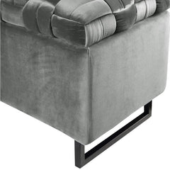 Clhoe Drawers Storage Bench Sultry Velvet Fabric and High Density