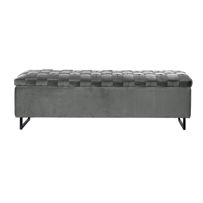 Clhoe Drawers Storage Bench Sultry Velvet Fabric and High Density