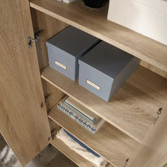 Clower 23.47'' Wide 4 Shelf Storage Cabinet Hidden Storage Behind Doors