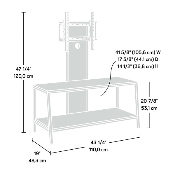 Clower Floating TV Stand for TVs up to 50" Natural Oak finish Perfect for Living Room