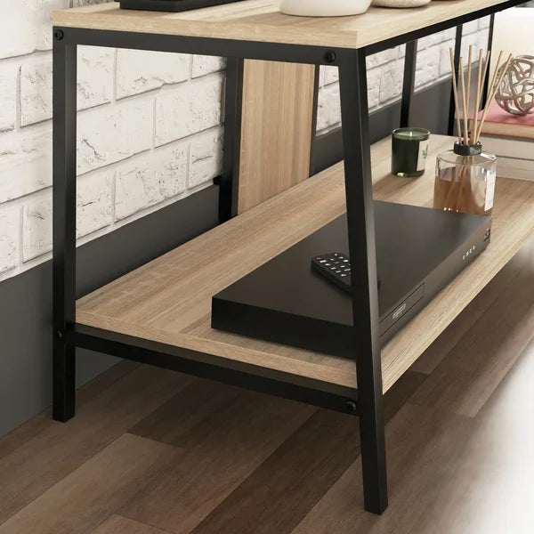 Clower Floating TV Stand for TVs up to 50" Natural Oak finish Perfect for Living Room
