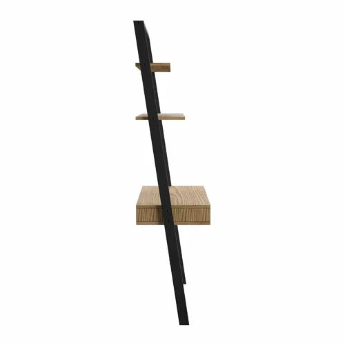 Oak Black Coby Leaning Ladder Desk Indoor Aesthetic Design