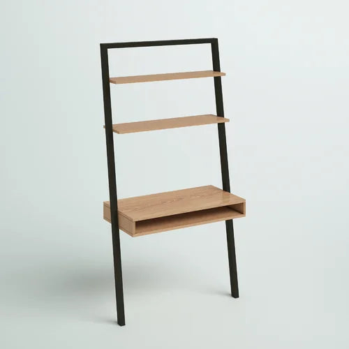 Oak Black Coby Leaning Ladder Desk Indoor Aesthetic Design