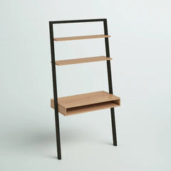Oak Black Coby Leaning Ladder Desk Indoor Aesthetic Design