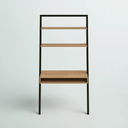 Oak Black Coby Leaning Ladder Desk Indoor Aesthetic Design