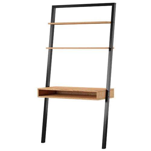 Oak Black Coby Leaning Ladder Desk Indoor Aesthetic Design