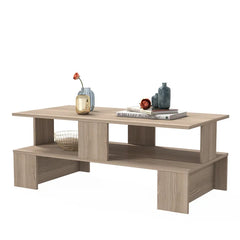 Cordoba Coffee Table with Storage Two Open Shelves Adds a Touch of Charm your Living Room