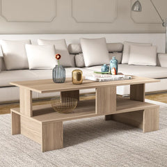 Cordoba Coffee Table with Storage Two Open Shelves Adds a Touch of Charm your Living Room