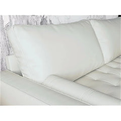 White Faux Cohrs 70'' Square Arm Sofa Engineered Wood Frame Design