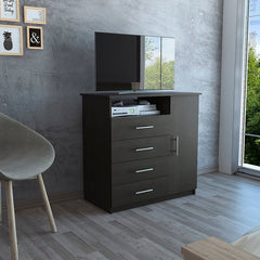 Black Wengue Collection 1 4 - Drawer Bachelor's Chest